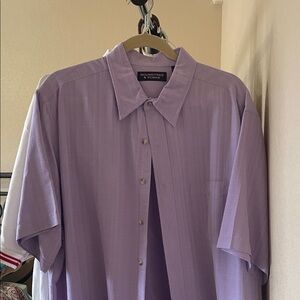 Roundtree & Yorke Men's Lavender Button Down Shirt